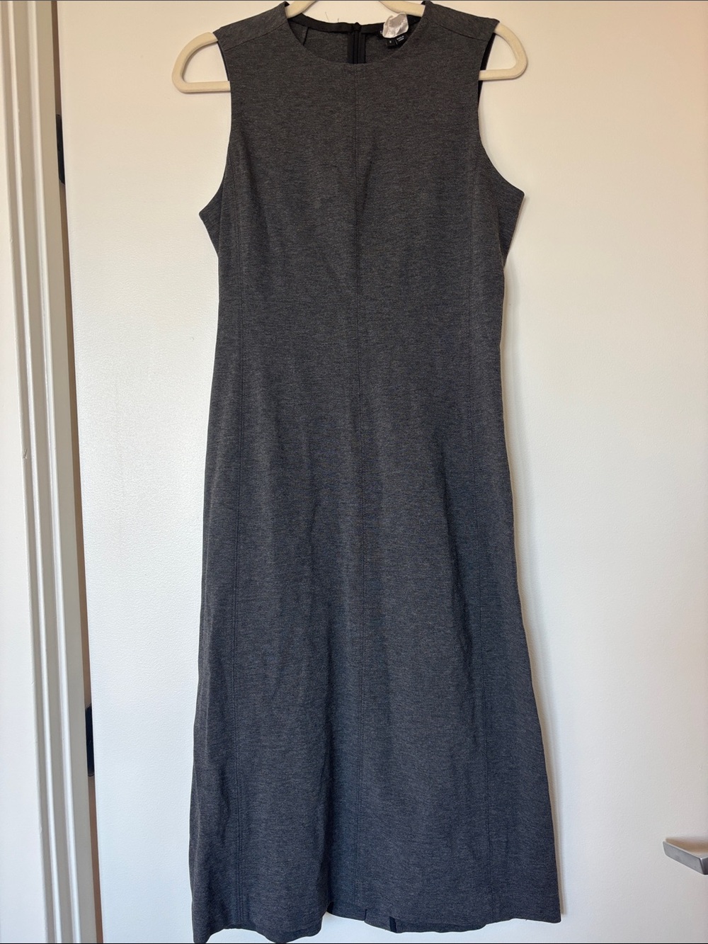 Theory Gray Sleeveless Midi Dress